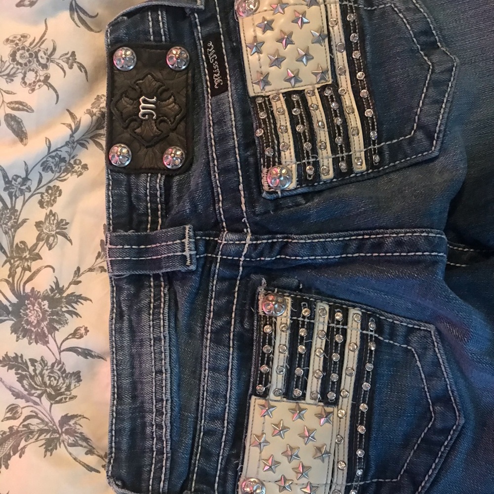 MissMe Size Girls 10 Jean Bermuda shorts